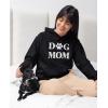 imageTstars Dog Mom Sweatshirt Hoodie Women Teen Girls Gifts for Dogs Lover Paw Print Womens HoodiesBlack