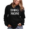 imageTstars Dog Mom Sweatshirt Hoodie Women Teen Girls Gifts for Dogs Lover Paw Print Womens HoodiesBlack