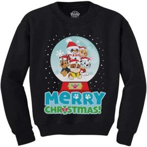 imageTstars Paw Patrol Merry Christmas Sweatshirt for Toddlers Chase Marshall Rubble Skye Tacky Sweater Style Kids SweatshirtsBlack