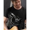 imageTstars Guitar Shirt Gifts for Men Musician Player Guitarist Printed Mens TShirtBlack