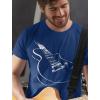 imageTstars Guitar Shirt Gifts for Men Musician Player Guitarist Printed Mens TShirtBlue