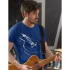 imageTstars Guitar Shirt Gifts for Men Musician Player Guitarist Printed Mens TShirtBlue
