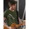 imageTstars Guitar Shirt Gifts for Men Musician Player Guitarist Printed Mens TShirtOlive