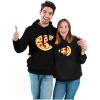 imageTstars The Missing Piece Pizza Matching Hoodies for Couples His and Hers Hoodie SetMens Black  Women Black