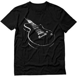 imageTstars Guitar Shirt Gifts for Men Musician Player Guitarist Printed Mens TShirtBlack