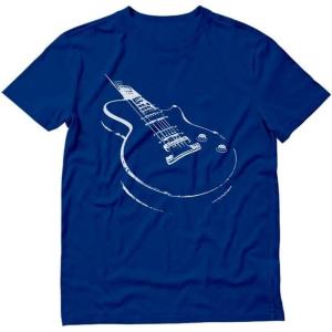 imageTstars Guitar Shirt Gifts for Men Musician Player Guitarist Printed Mens TShirtBlue