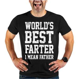 imageTstars World Best Farter I Mean Father Shirt Gifts for dad from Daughter Son Funny tShirt for Men A1World Best  Black