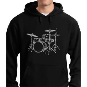 imageTstars Drum Hoodies for Men Teen Boys Musician Drummer Gifts Music Mens HoodieBlack