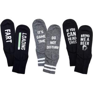 imageTstars Gifts for Dad Fathers Day Birthday Gift Ideas for Men Funny Mens Crew Socks