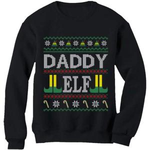 imageTstars Matching Family Elf Ugly Christmas Sweatshirts for Mom Dad Son Daughter Outfits Daddy AdultsBlack