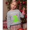 imageTstars Big Green Trex Santa Ugly Christmas Sweater  Funny Youth Kids SweatshirtGray