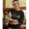 imageTstars Christmas Trees flat line drawing Sweatshirt Women SweatshirtBlack