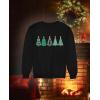 imageTstars Christmas Trees flat line drawing Sweatshirt Women SweatshirtBlack