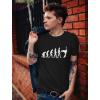 imageTstars Evolution of Rock Guitar Shirt Funny Music Lover Gifts for Men Musician Guitarists Graphic Mens TShirtBlack