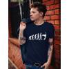 imageTstars Evolution of Rock Guitar Shirt Funny Music Lover Gifts for Men Musician Guitarists Graphic Mens TShirtNavy