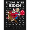 imageTstars Riding with Biden Ugly Christmas Sweater Funny Santa Joe Biden Xmas SweatshirtGray