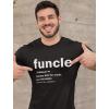 imageTstars Uncle Shirt Novelty Gifts from Nephew Niece Funcle Definition Shirts for MenBlack