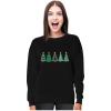 imageTstars Christmas Trees flat line drawing Sweatshirt Women SweatshirtBlack