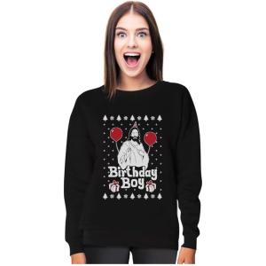 imageTstars Jesus Birthday Boy Ugly Christmas Sweater Xmas Holiday Women SweatshirtBlack