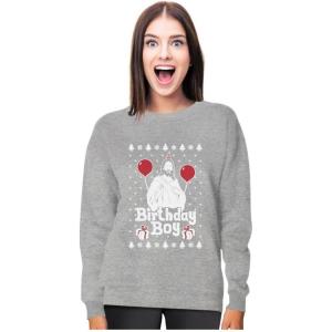imageTstars Jesus Birthday Boy Ugly Christmas Sweater Xmas Holiday Women SweatshirtGray