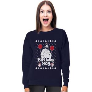 imageTstars Jesus Birthday Boy Ugly Christmas Sweater Xmas Holiday Women SweatshirtNavy