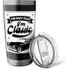 imageIm Not Old Im Classic Dad Birthday Christmas For Men Stainless Steel Insulated TumblerBlack