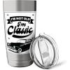 imageIm Not Old Im Classic Dad Birthday Christmas For Men Stainless Steel Insulated TumblerBrushed Steel