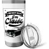 imageIm Not Old Im Classic Dad Birthday Christmas For Men Stainless Steel Insulated TumblerWhite