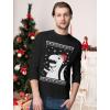imageTstars Ugly Christmas Sweater Big Trex Santa  Funny Xmas Long Sleeve TShirtBlack
