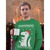 imageTstars Ugly Christmas Sweater Big Trex Santa  Funny Xmas Long Sleeve TShirtGreen