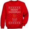imageTstars Basketball Boys Ugly Christmas Sweater Style Sweatshirt Merry Swishmas Xmas Holiday Youth Kids SweatshirtsRed