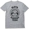 imageTstars Sloth Shirt Gifts for Men Sloths Running Team Funny Mens TShirtGrey