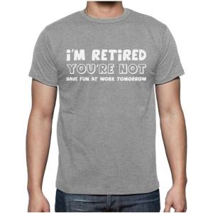 imageTstars Im Retired TShirts for Men Retirement Gifts Dad Grandpa Funny Mens ShirtGray