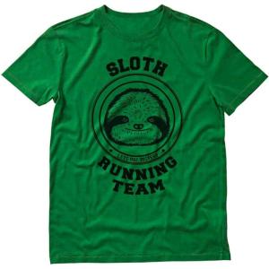 imageTstars Sloth Shirt Gifts for Men Sloths Running Team Funny Mens TShirtGreen
