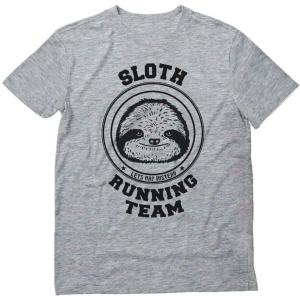imageTstars Sloth Shirt Gifts for Men Sloths Running Team Funny Mens TShirtGrey