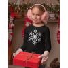 imageTstars Big White Snowflake Ugly Christmas Sweater Style Xmas Holiday Long Sleeve TShirt for Toddlers and Youth KidsBlack