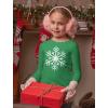 imageTstars Big White Snowflake Ugly Christmas Sweater Style Xmas Holiday Long Sleeve TShirt for Toddlers and Youth KidsGreen