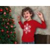 imageTstars Big White Snowflake Ugly Christmas Sweater Style Xmas Holiday Long Sleeve TShirt for Toddlers and Youth KidsRed