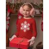 imageTstars Big White Snowflake Ugly Christmas Sweater Style Xmas Holiday Long Sleeve TShirt for Toddlers and Youth KidsRed