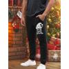 imageTstars Christmas Sweatpants for Men Women Sweat Pants Graphic Elf Track Fleece JoggersBlack