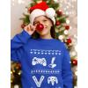 imageTstars Gamer Retro Ugly Christmas Sweater Xmas Party Youth Kids Sweatshirt Small Blue