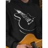 imageTstars Guitar Hoodie for Men Novelty Gifts Musician Guitars Player Guitarist Music Mens Sweatshirt HoodiesBlack