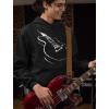 imageTstars Guitar Hoodie for Men Novelty Gifts Musician Guitars Player Guitarist Music Mens Sweatshirt HoodiesBlack