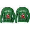 imageTstars Funny Ugly Christmas Matching Sweatshirts for Couples Men Women Pullover Set Men Green XXLargeWomen Green Medium