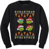 imageTstars TMNT Pizza Ugly Christmas Sweatshirts Teenage Mutant Ninja Turtles Holiday Xmas Youth Kids SweatshirtBlack