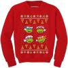 imageTstars TMNT Pizza Ugly Christmas Sweatshirts Teenage Mutant Ninja Turtles Holiday Xmas Youth Kids SweatshirtRed