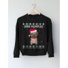imageTstars  Bah Humpug Funny Ugly Christmas Puppy Pug Dog Women SweatshirtBlack