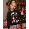 imageTstars KungFu Santa Ugly Christmas Sweatshirt Funny Tacky Sweater Style Xmas Holiday Youth Kids SweatshirtsBlack