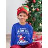imageTstars KungFu Santa Ugly Christmas Sweatshirt Funny Tacky Sweater Style Xmas Holiday Youth Kids SweatshirtsBlue