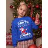imageTstars KungFu Santa Ugly Christmas Sweatshirt Funny Tacky Sweater Style Xmas Holiday Youth Kids SweatshirtsBlue